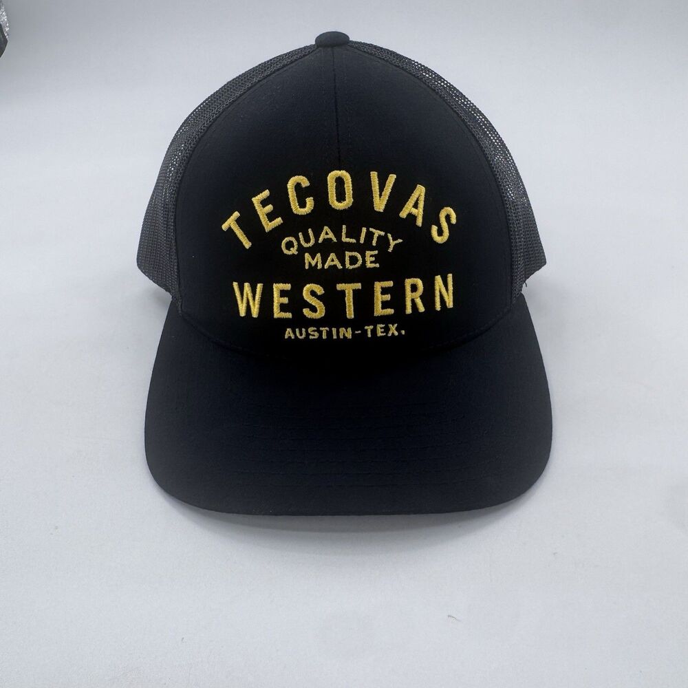 Tecovas Hat Cap Snapback Black Adult One Size Austin Texas Western Goods Trucker